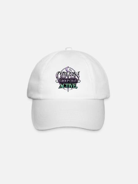 Coven Group Chat Active - Baseballkappe - Weiß/Weiß