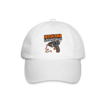 Heisskleber löst fast alles Heimwerker Design - Baseballkappe - Weiß/Weiß - Vorne