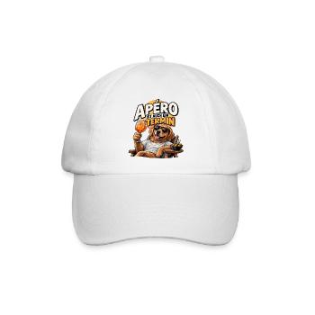 Apero ist auch ein Termin - Baseballkappe - Weiß/Weiß - Vorne