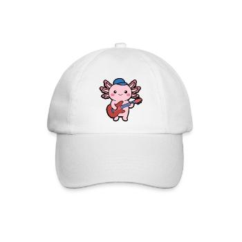 Cute Axolotl DJ Electronic Music Festival Aquatic - Baseballkappe - Weiß/Weiß - Vorne