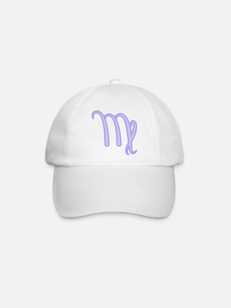 Jungfrau Sternzeichen Pastel Lila - Baseballkappe - Weiß/Weiß