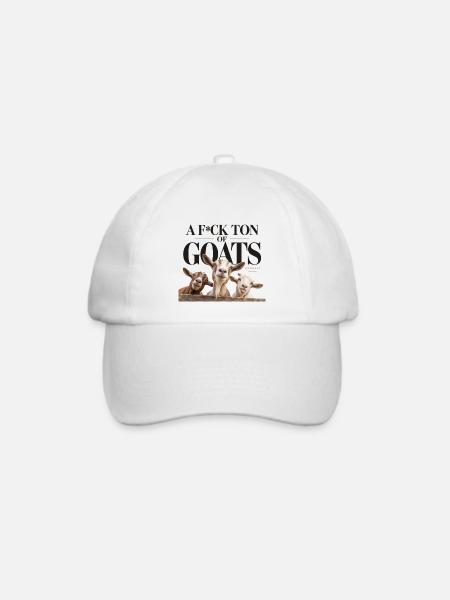 a_fuck_ton_of_goats - Baseballkappe - Weiß/Weiß