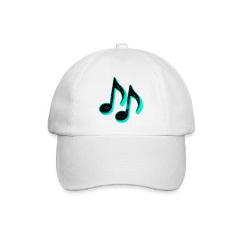 futuristische musiknoten - Baseballkappe - Weiß/Weiß - Vorne