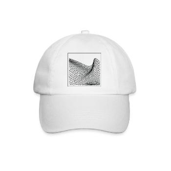 Geometrische Wellenlandschaft - Baseballkappe - Weiß/Weiß - Vorne