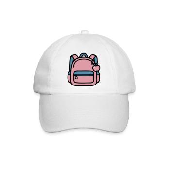 Schulranzen Rucksack Grafik - Baseballkappe - Weiß/Weiß - Vorne