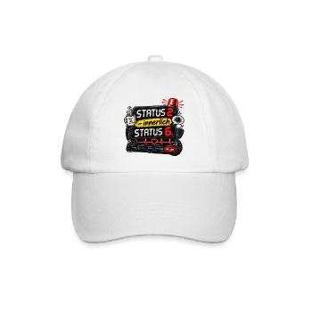 Neonstatus Innerlich Puls Kaffee - Baseballkappe - Weiß/Weiß - Vorne