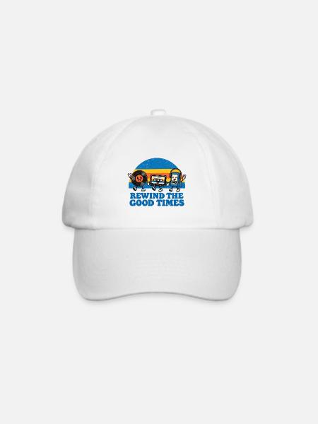 Retro Rewind Gute Zeiten - Baseballkappe - Weiß/Weiß