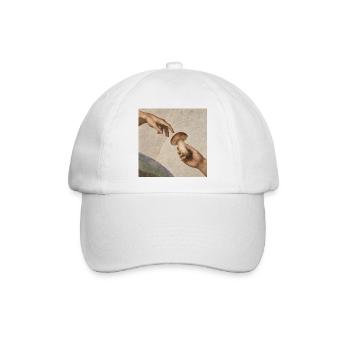 Entstehung des Porcini-Pilz-Tees - Baseballkappe - Weiß/Weiß - Vorne