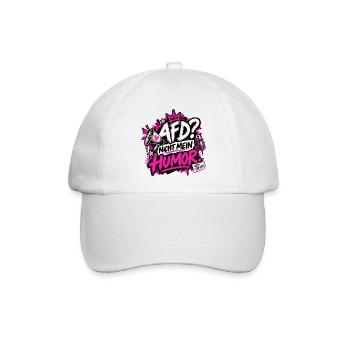 AfD? Nicht mein Humor - Baseballkappe - Weiß/Weiß - Vorne