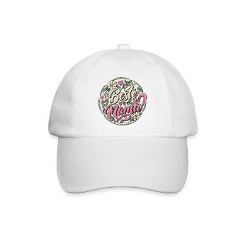 Muttertag beste Mama - Mama ist die Beste Muddi - Baseballkappe - Weiß/Weiß - Vorne
