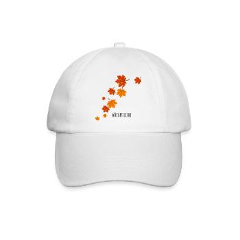 Herbstliche Laubspirale - Baseballkappe - Weiß/Weiß - Vorne