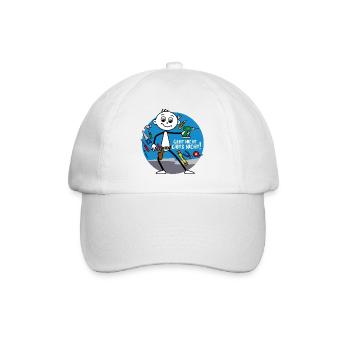 Geht nicht gibts nicht - Handwerker Comic - Baseballkappe - Weiß/Weiß - Vorne