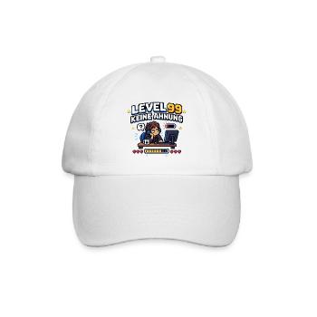 Level 99 - Baseballkappe - Weiß/Weiß - Vorne