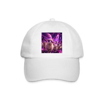 Spacesheep - Baseballkappe - Weiß/Weiß - Vorne