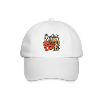 Sonnenschein- und Süßtee-Sommer-Design - Baseballkappe - Weiß/Weiß - Vorne