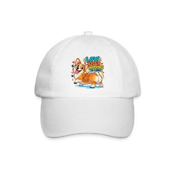 High Vibes Corgi - Baseballkappe - Weiß/Weiß - Vorne