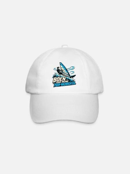 Wellenreiter Böen PushNachrichten - Baseballkappe - Weiß/Weiß