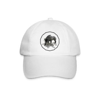 Wildschwein - Baseballkappe - Weiß/Weiß - Vorne