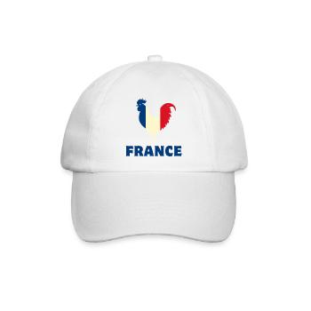 Frankreich Flagge - Baseballkappe - Weiß/Weiß - Vorne