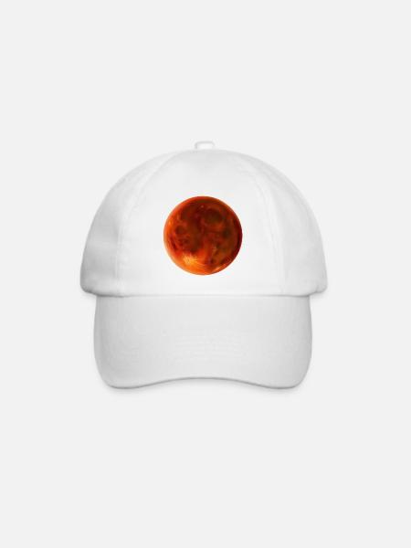 roter Blutmond - Baseballkappe - Weiß/Weiß