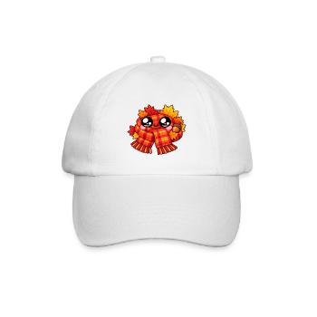 Kawaii-Herbstkaroschal - Baseballkappe - Weiß/Weiß - Vorne