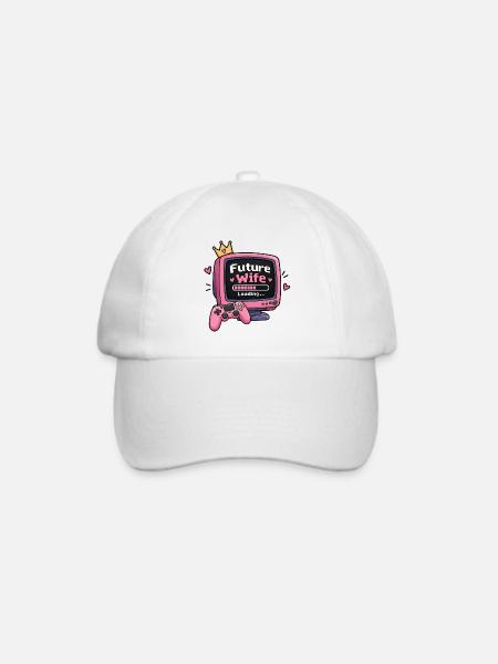 Future Wife – Loading...- Lustiges Verlobungsshirt - Baseballkappe - Weiß/Weiß