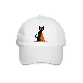 Spooky Geometry Cat - Baseballkappe - Weiß/Weiß - Vorne