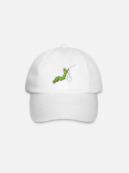 Hungry_Caterpillar - Baseballkappe - Weiß/Weiß