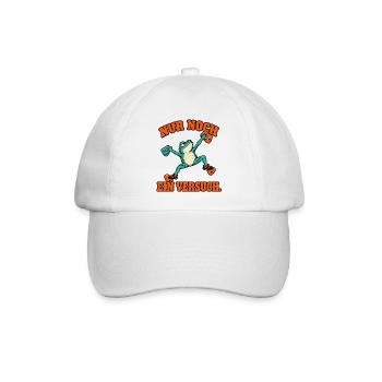 Nur Noch Ein Versuch Frosch - Bouldern - Baseballkappe - Weiß/Weiß - Vorne
