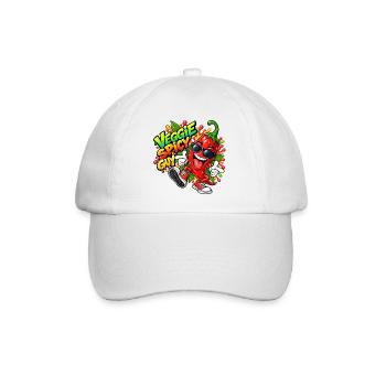 Veggie Spicy Guy Cartoon - Baseballkappe - Weiß/Weiß - Vorne