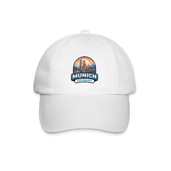 München Deutschland Reiseabzeichen Frauenkirche Alps Geschenk - Baseballkappe - Weiß/Weiß - Vorne