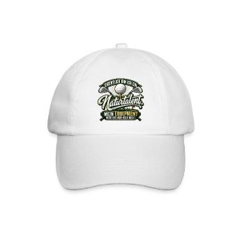 Golf Naturtalent – Lustiger Golfer Spruch - Baseballkappe - Weiß/Weiß - Vorne