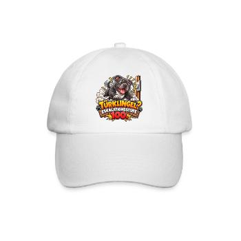 Türklingel und Hundechaos - Baseballkappe - Weiß/Weiß - Vorne