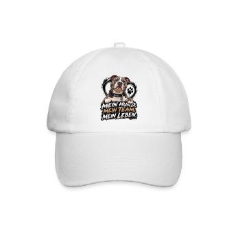 Listenhund mein Team fürs Leben - Baseballkappe - Weiß/Weiß - Vorne