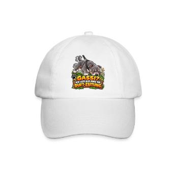 Gassi mit Schnüffelpause - Baseballkappe - Weiß/Weiß - Vorne