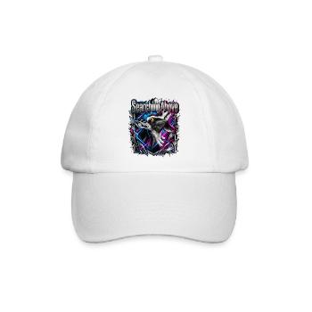 Wolfsruf Neon Geometrie - Baseballkappe - Weiß/Weiß - Vorne