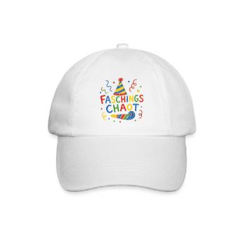 Faschings Chaot Karneval Kinder Party Spruch Shirt - Baseballkappe - Weiß/Weiß - Vorne