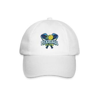 Pickleball-Clublogo - Baseballkappe - Weiß/Weiß - Vorne