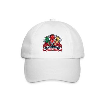 Geschenkpapierbande – Falten Kleben Lachen - Baseballkappe - Weiß/Weiß - Vorne