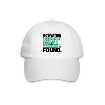 Chat-Humor – Motivation nicht gefunden - Baseballkappe - Weiß/Weiß - Vorne