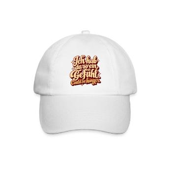 Gefühl von Hunger  - Baseballkappe - Weiß/Weiß - Vorne