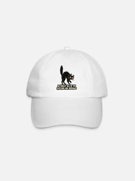 Alle Systeme nervös - Baseballkappe - Weiß/Weiß