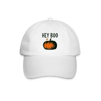 Kürbis Geist Hey Boo - Baseballkappe - Weiß/Weiß - Vorne