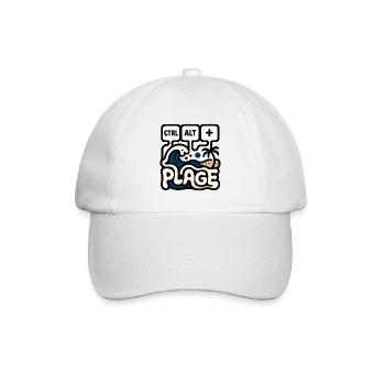 Humor Büro STRG ALT BEACH - Baseballkappe - Weiß/Weiß - Vorne