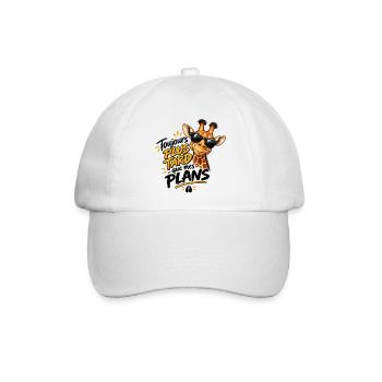 Immer später kühle Giraffe - Baseballkappe - Weiß/Weiß - Vorne