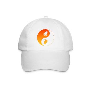 Schildkröten YinYang  - Baseballkappe - Weiß/Weiß - Vorne