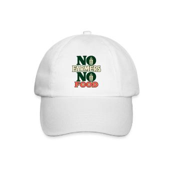 No Farmers No Food Statement Tee - Baseballkappe - Weiß/Weiß - Vorne