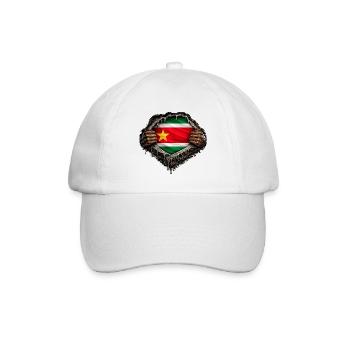 Flagge von Guadeloupe Hyper Realistische Streetwear - Baseballkappe - Weiß/Weiß - Vorne