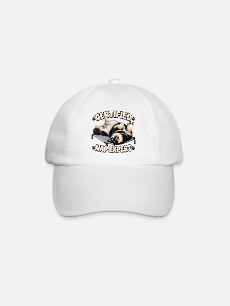 Zertifizierter Nickerchen-Experte – Finnischer Lapphund - Baseballkappe - Weiß/Weiß