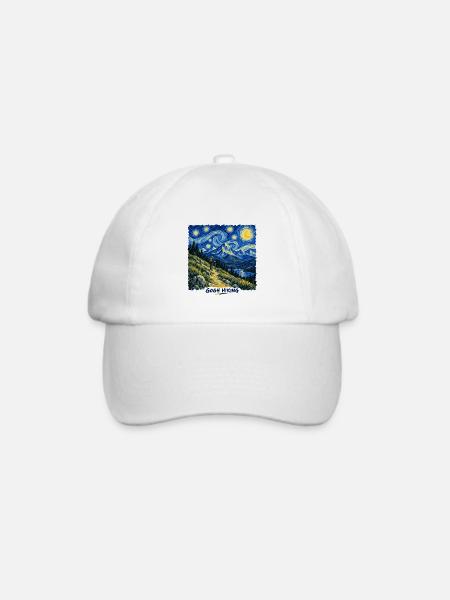 Wandern mit Gogh - Baseballkappe - Weiß/Weiß